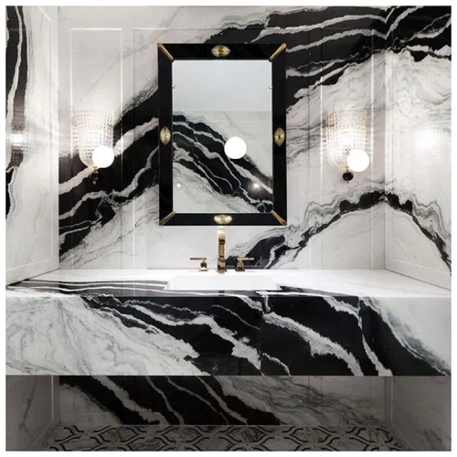 Panda Marble Bathroom Vanity Top Projects-KA UNITED Panda Marble Bathroom Vanity Top Projects-KA UNITED
